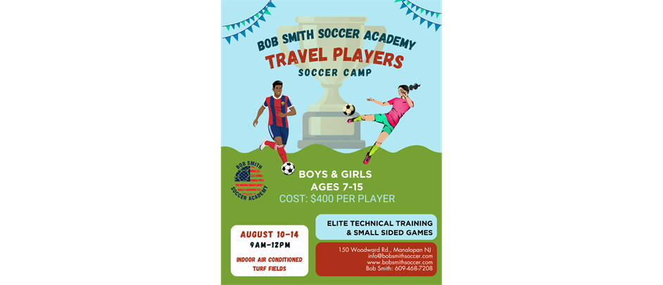NEW. TRAVEL PLAYER ONLY SOCCER CAMP